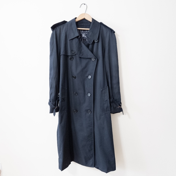 Burberry Other - Vintage Burberry Trench Coat Long Navy unisex Mens